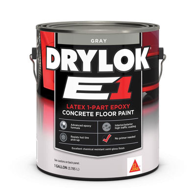Drylok E1 Semi-Gloss Gray Acrylic Epoxy Blend Epoxy Floor Paint 1 gal