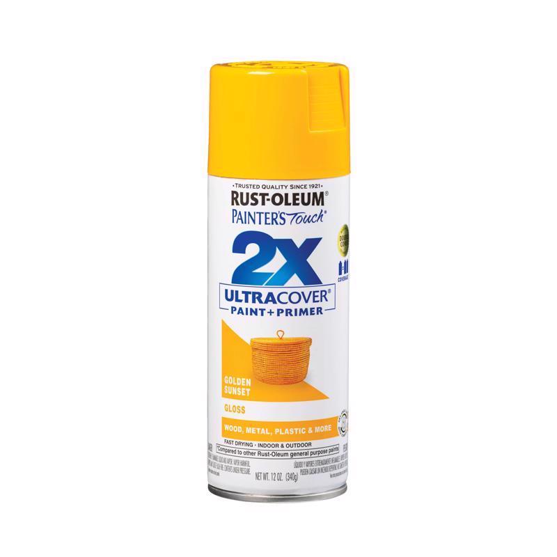 Rust-Oleum Painter's Touch 2X Ultra Cover Gloss Golden Sunset Spray Paint 12 oz