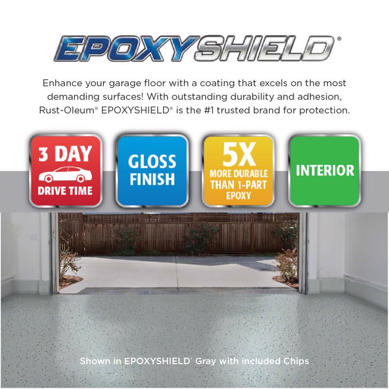 Rust-Oleum EpoxyShield High Gloss Clear Premium Floor Coating Kit 90 oz