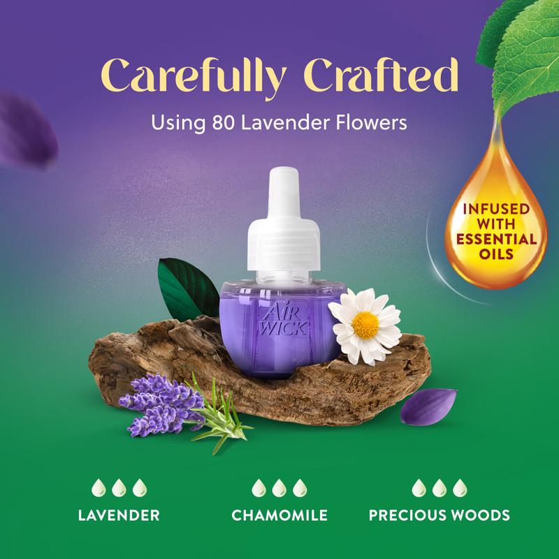 Air Wick Lavender and Chamomile Scent Air Freshener Refill 1.34 oz Liquid 2 pk