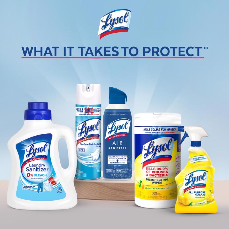 Lysol Lemon & Lime Blossom Scent Disinfecting Wipes 80 ct