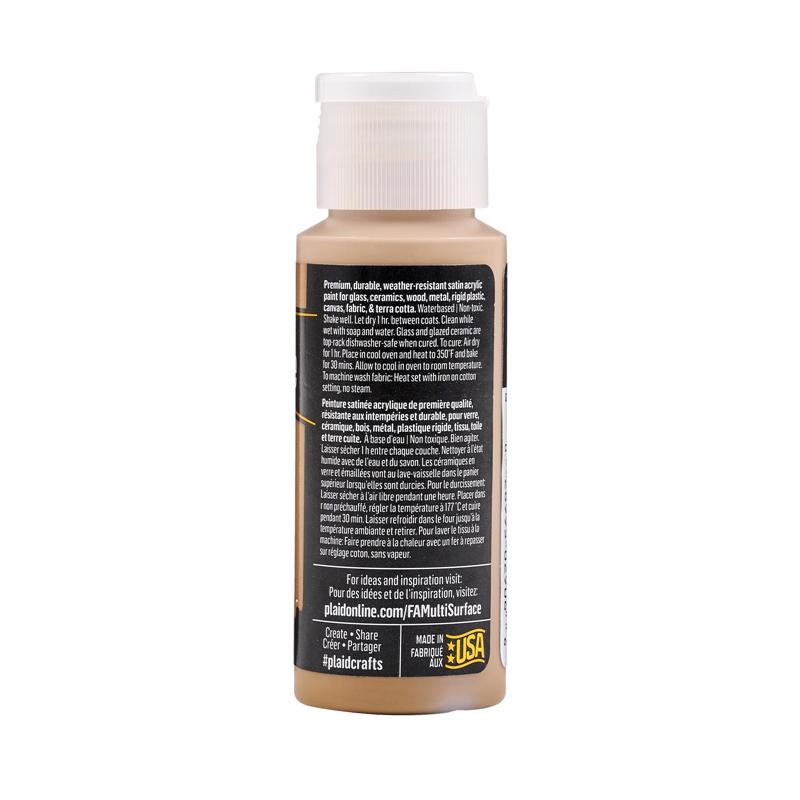 FolkArt Satin Coffee Latte Hobby Paint 2 oz
