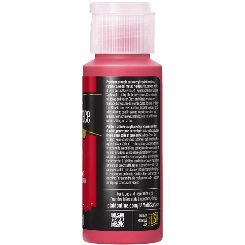 FolkArt Satin Apple Red Hobby Paint 2 oz