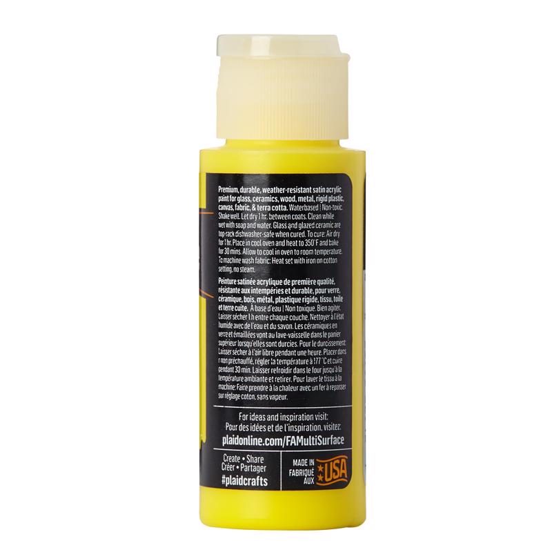 FolkArt Satin Daffodil Yellow Hobby Paint 2 oz
