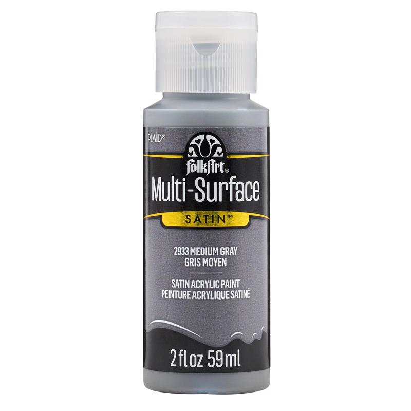 FolkArt Satin Medium Gray Hobby Paint 2 oz
