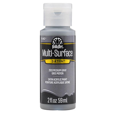 FolkArt Satin Medium Gray Hobby Paint 2 oz