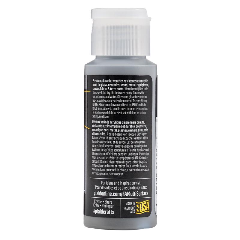 FolkArt Satin Medium Gray Hobby Paint 2 oz