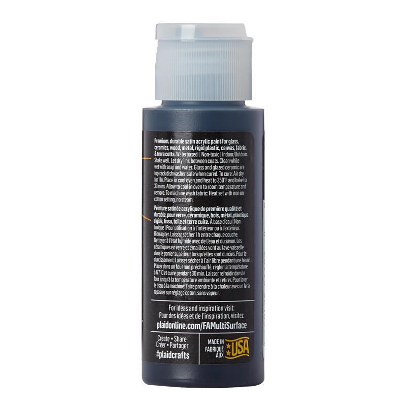 FolkArt Satin Licorice Hobby Paint 2 oz