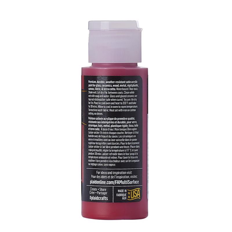 FolkArt Satin Engine Red Hobby Paint 2 oz