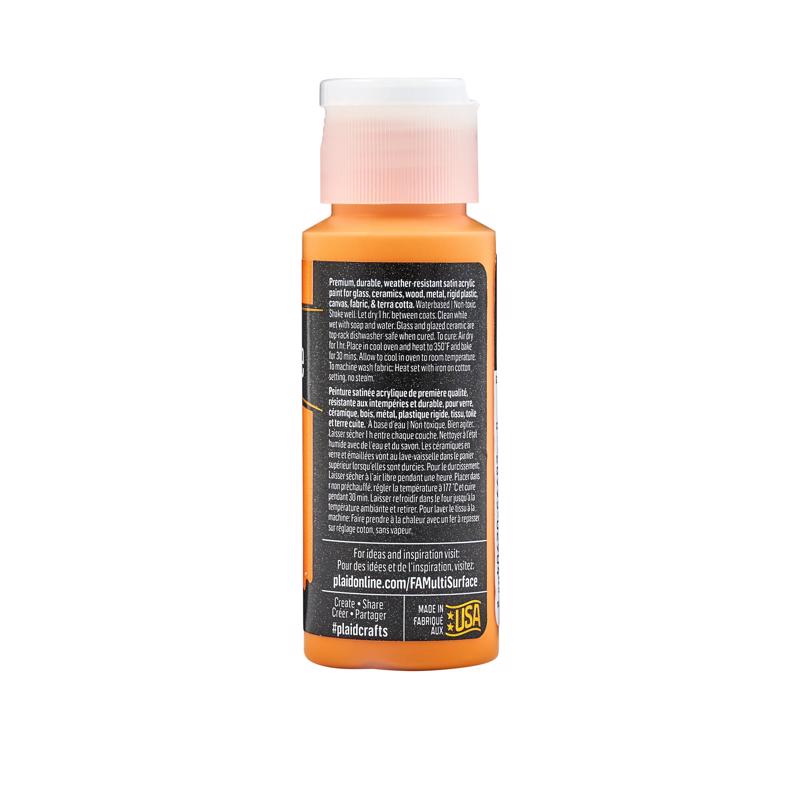 FolkArt Satin Vivid Orange Hobby Paint 2 oz