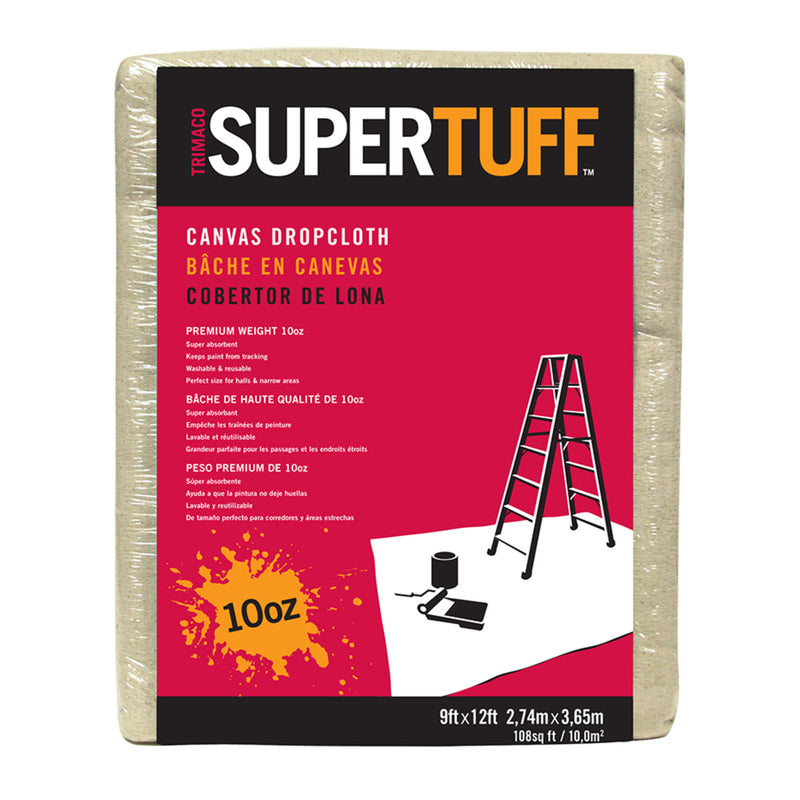 Trimaco SuperTuff 9 ft. W X 12 ft. L 10 oz Canvas Drop Cloth