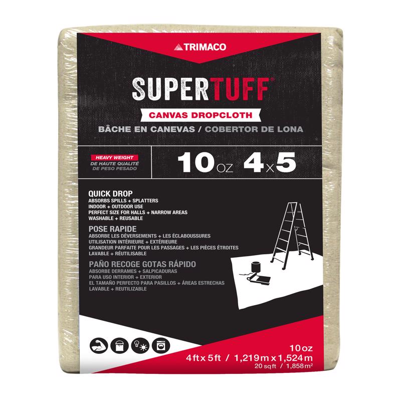 Trimaco SuperTuff 4 ft. W X 5 ft. L 10 oz Canvas Drop Cloth