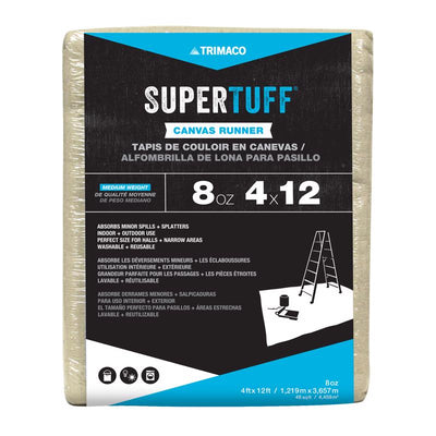 Trimaco SuperTuff 4 ft. W X 12 ft. L X 0.06 mil 8 oz Canvas Drop Cloth