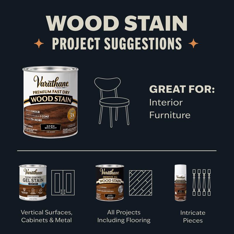 Varathane Premium Kona Oil-Based Fast Dry Wood Stain 1/2 pt