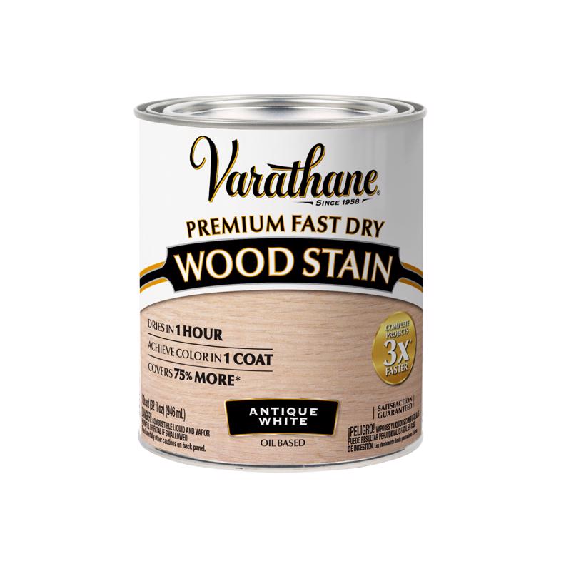 Varathane Fast Dry Wood Stain Semi-Transparent Antique White Oil-Based Urethane Modified Alkyd Wood