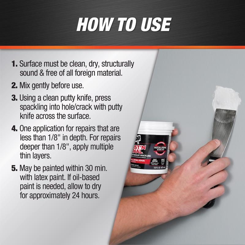 DAP Fast 'N Final Ready to Use White Lightweight Spackling Compound 1 gal