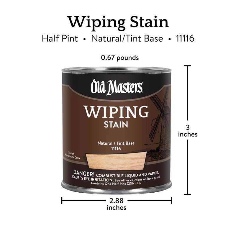 Old Masters Semi-Transparent Clear Oil-Based Wiping Stain 1/2 pt