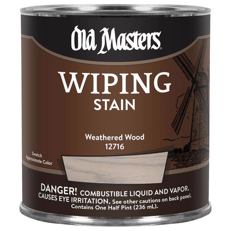 Old Masters Semi-Transparent Weathered Wood Oil-Based Wiping Stain 1/2 pt