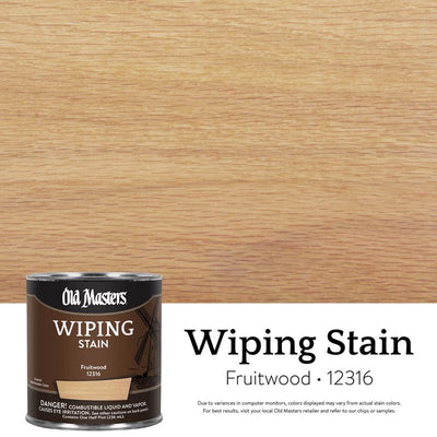Old Masters Semi-Transparent Fruitwood Oil-Based Wiping Stain 1/2 pt