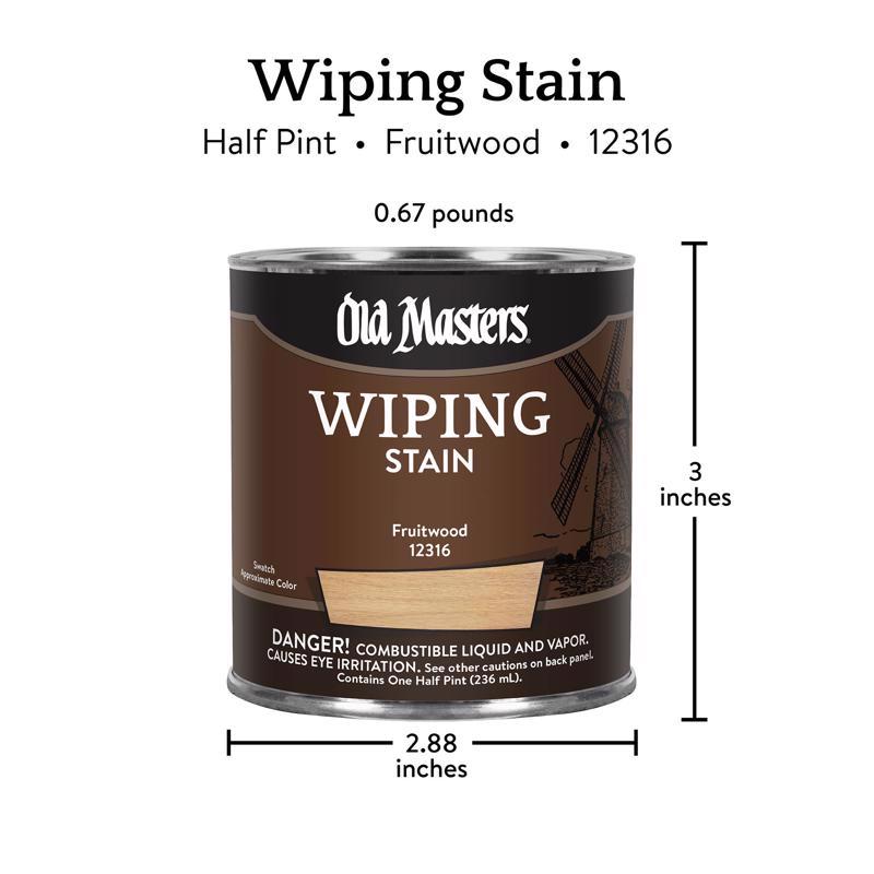 Old Masters Semi-Transparent Fruitwood Oil-Based Wiping Stain 1/2 pt