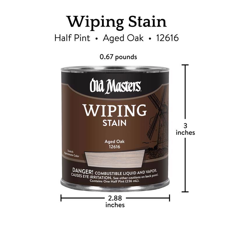 Old Masters Semi-Transparent Aged Oak Oil-Based Wiping Stain 1/2 pt
