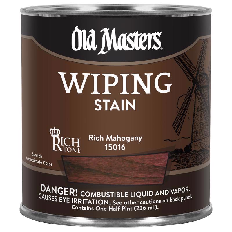 Old Masters Semi-Transparent Rich Mahogany Oil-Based Wiping Stain 1/2 pt