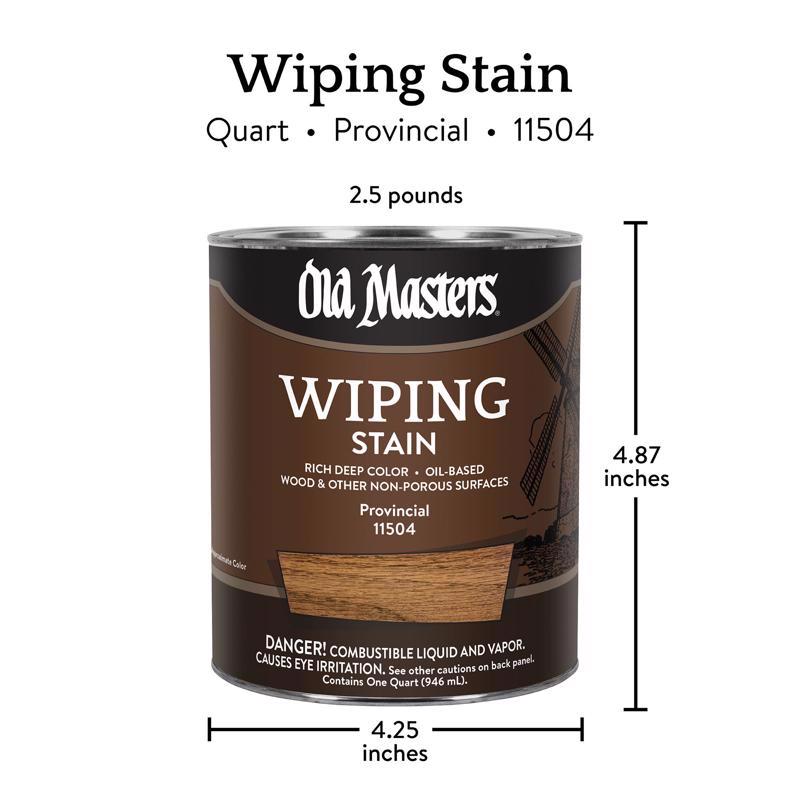 Old Masters Semi-Transparent Provincial Oil-Based Wiping Stain 1 qt