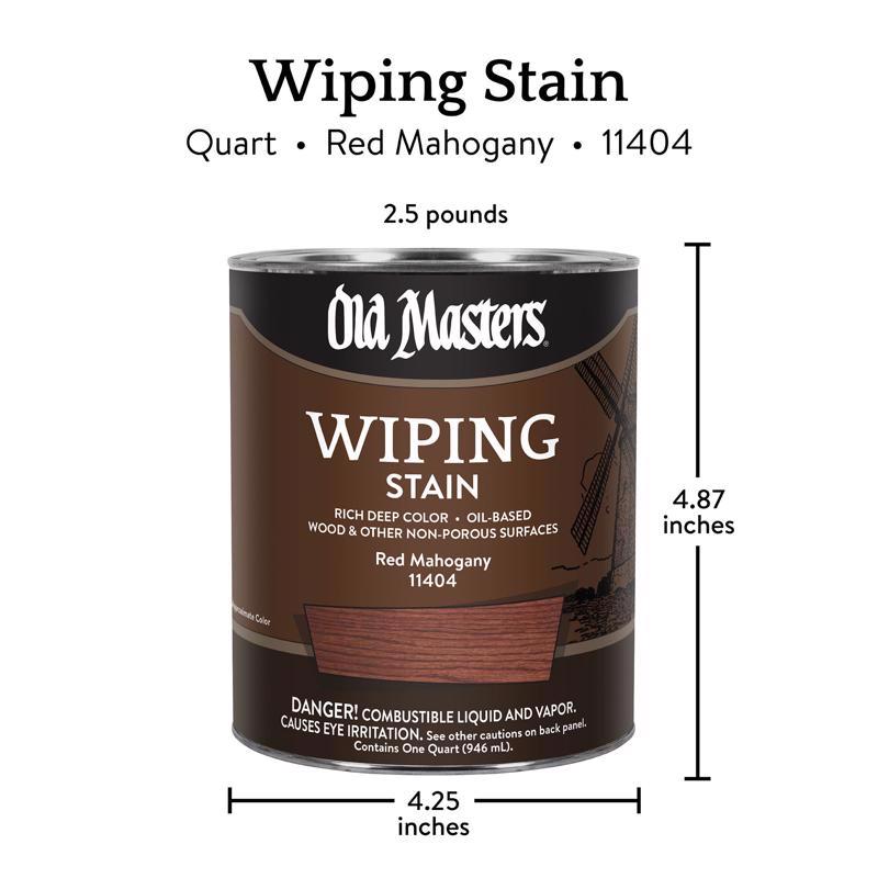 Old Masters Semi-Transparent Red Mahogany Oil-Based Wiping Stain 1 qt