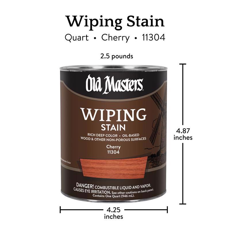 Old Masters Semi-Transparent Cherry Oil-Based Wiping Stain 1 qt
