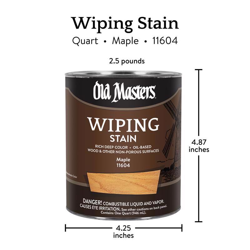 Old Masters Semi-Transparent Maple Oil-Based Wiping Stain 1 qt