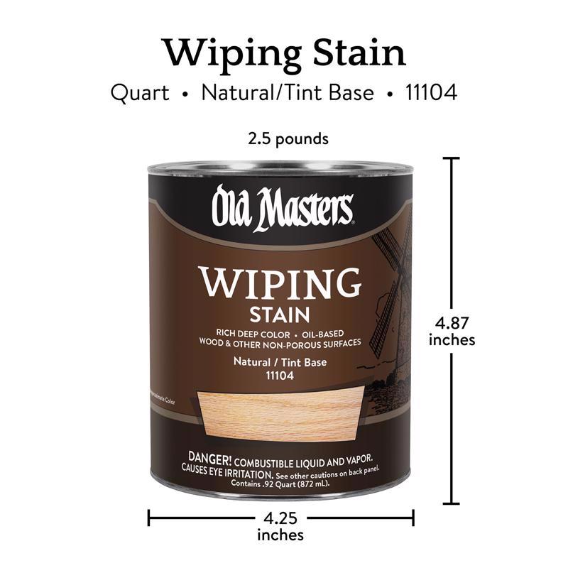 Old Masters Semi-Transparent Natural Oil-Based Wiping Stain 1 qt