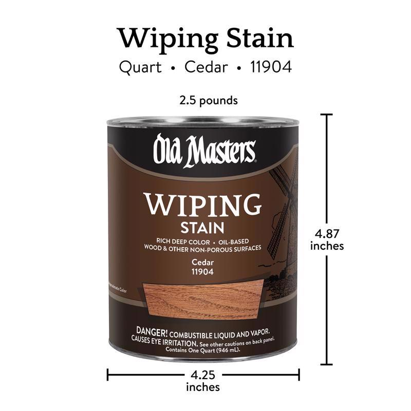 Old Masters Semi-Transparent Cedar Oil-Based Wiping Stain 1 qt