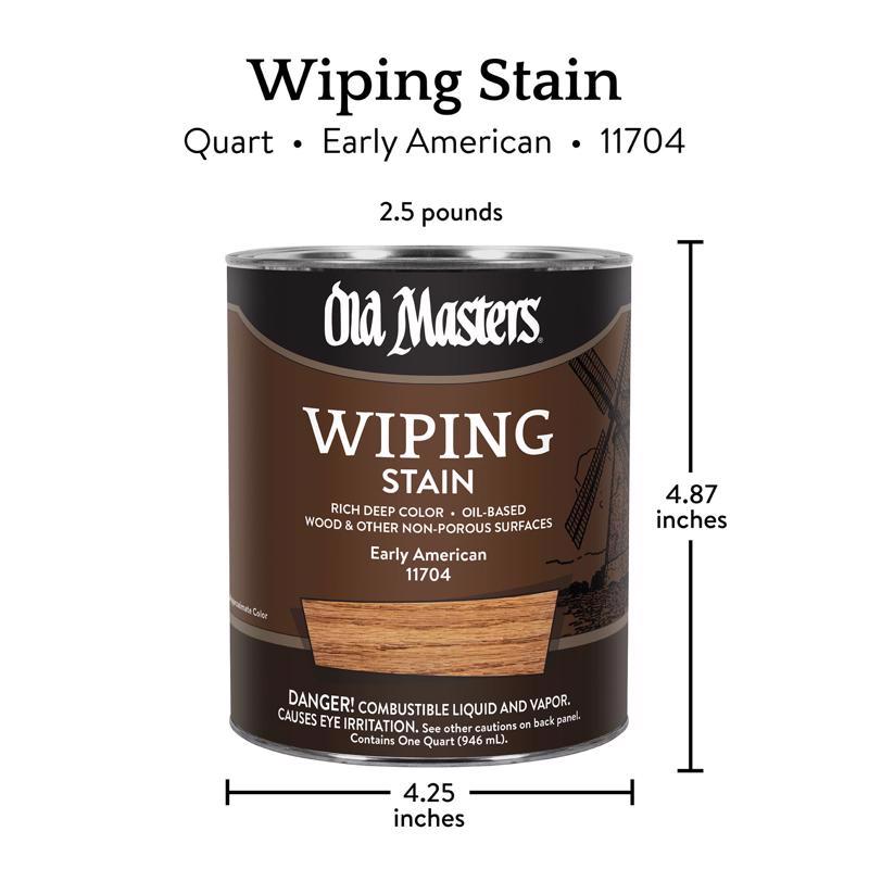 Old Masters Semi-Transparent Early American Oil-Based Wiping Stain 1 qt