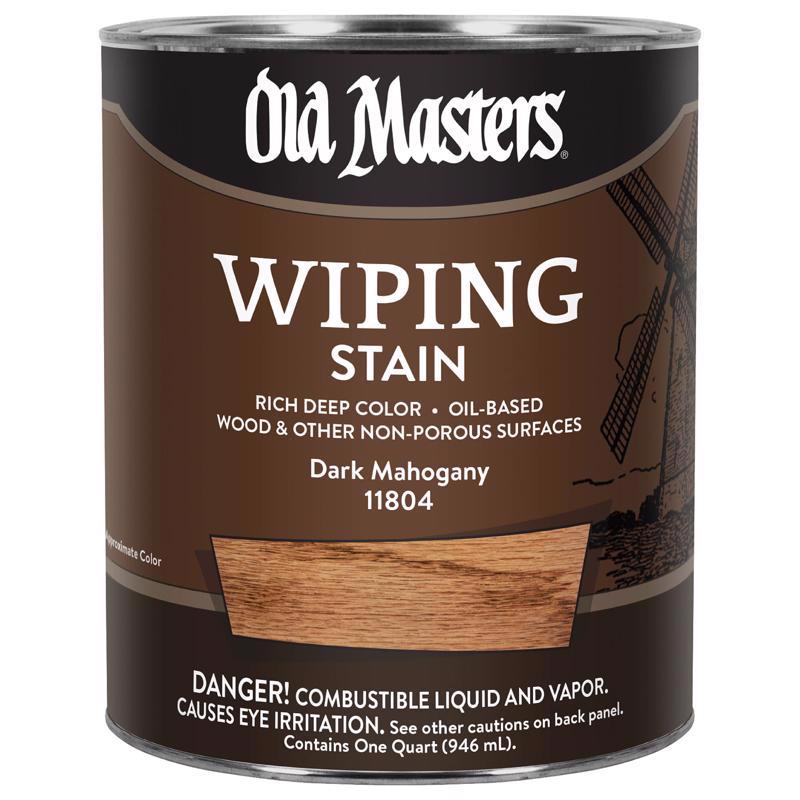 Old Masters Semi-Transparent Dark Mahogany Oil-Based Wiping Stain 1 qt