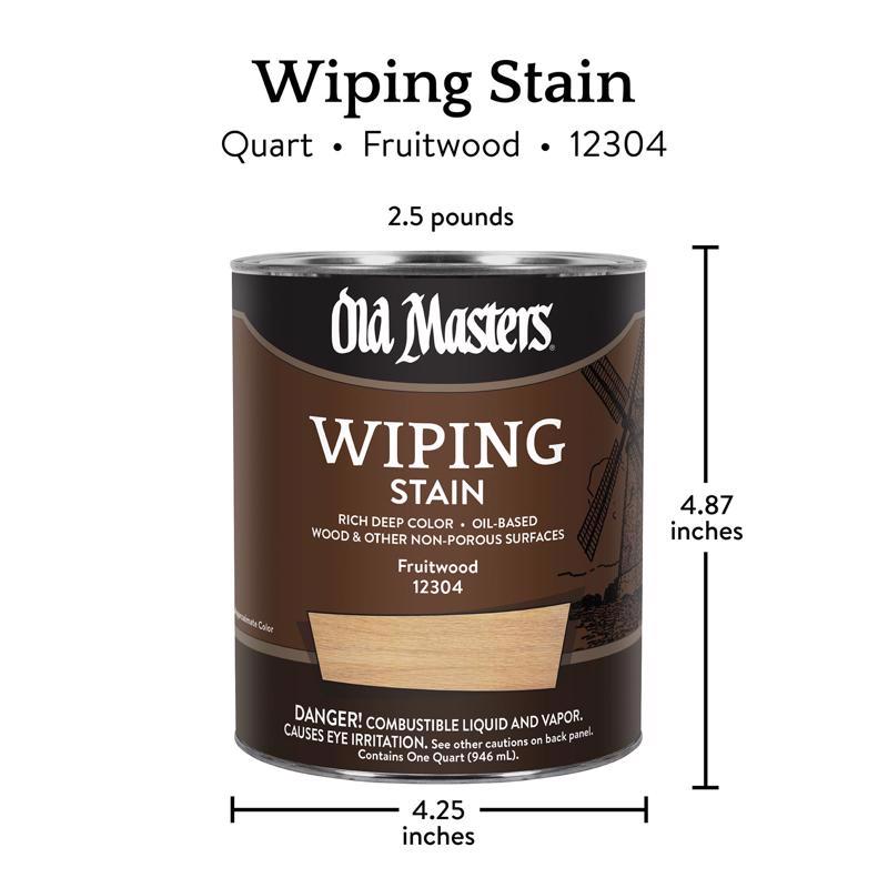 Old Masters Semi-Transparent Fruitwood Oil-Based Wiping Stain 1 qt