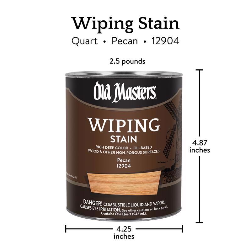 Old Masters Semi-Transparent Pecan Oil-Based Wiping Stain 1 qt