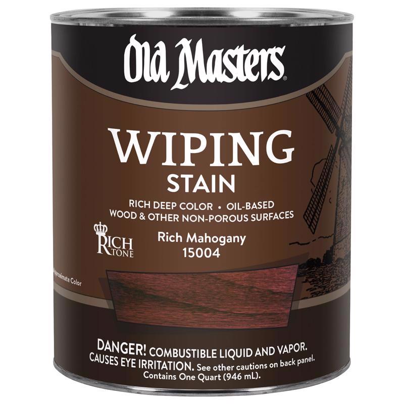 Old Masters Semi-Transparent Rich Mahogany Oil-Based Wiping Stain 1 qt