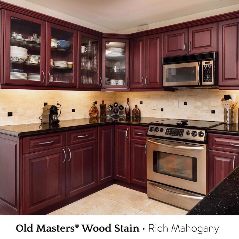 Old Masters Semi-Transparent Rich Mahogany Oil-Based Wiping Stain 1 qt