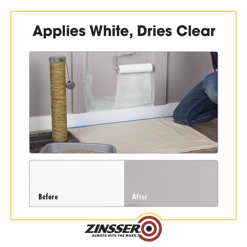 Zinsser Clear Flat/Matte Water-Based Acrylic Odor Killing Primer 1 gal