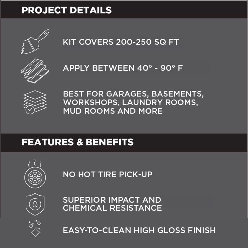 Rust-Oleum RockSolid Mocha Epoxy Garage Floor Coating Kit 76 oz