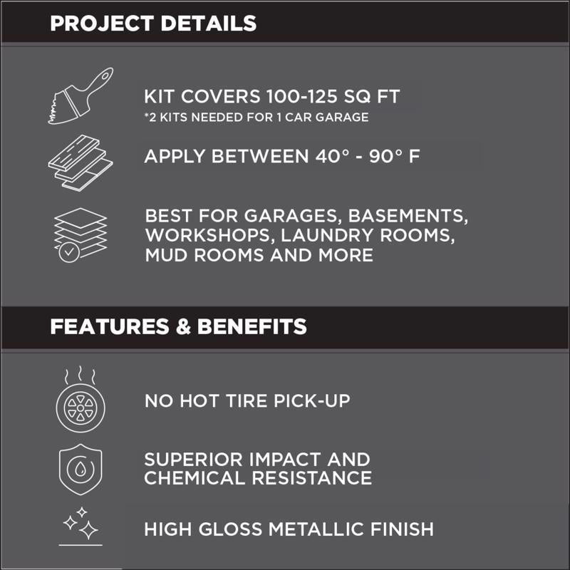Rust-Oleum RockSolid High-Gloss Brilliant Blue Garage Floor Coating Kit 70 oz