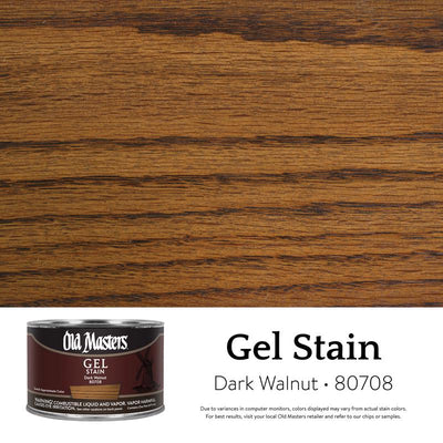 Old Masters Semi-Transparent Dark Walnut Oil-Based Alkyd Gel Stain 1 pt