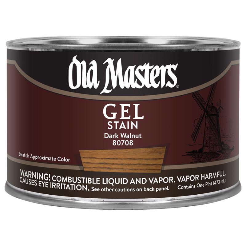 Old Masters Semi-Transparent Dark Walnut Oil-Based Alkyd Gel Stain 1 pt