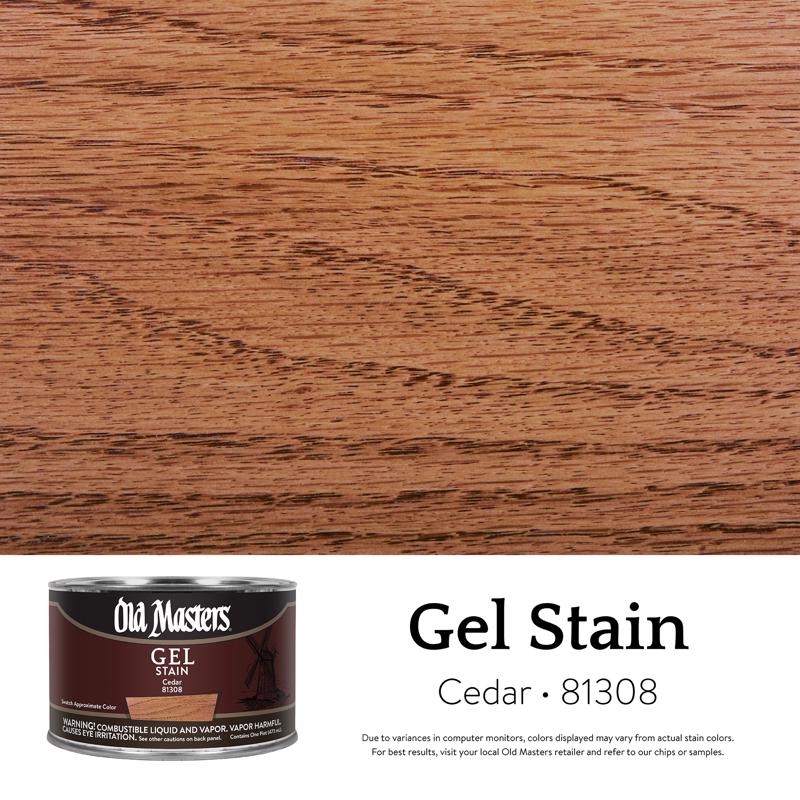 Old Masters Semi-Transparent Cedar Oil-Based Alkyd Gel Stain 1 pt