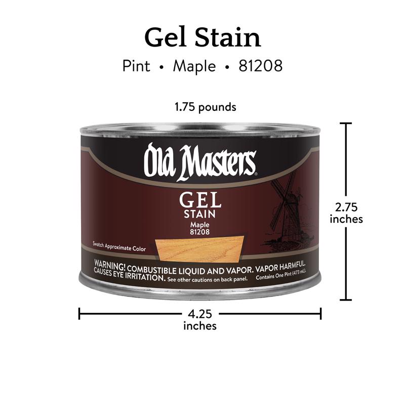 Old Masters Semi-Transparent Maple Oil-Based Alkyd Gel Stain 1 pt