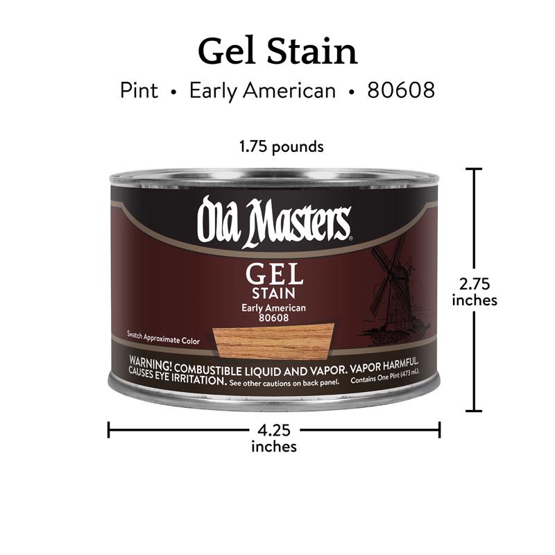 Old Masters Semi-Transparent Early American Oil-Based Alkyd Gel Stain 1 pt