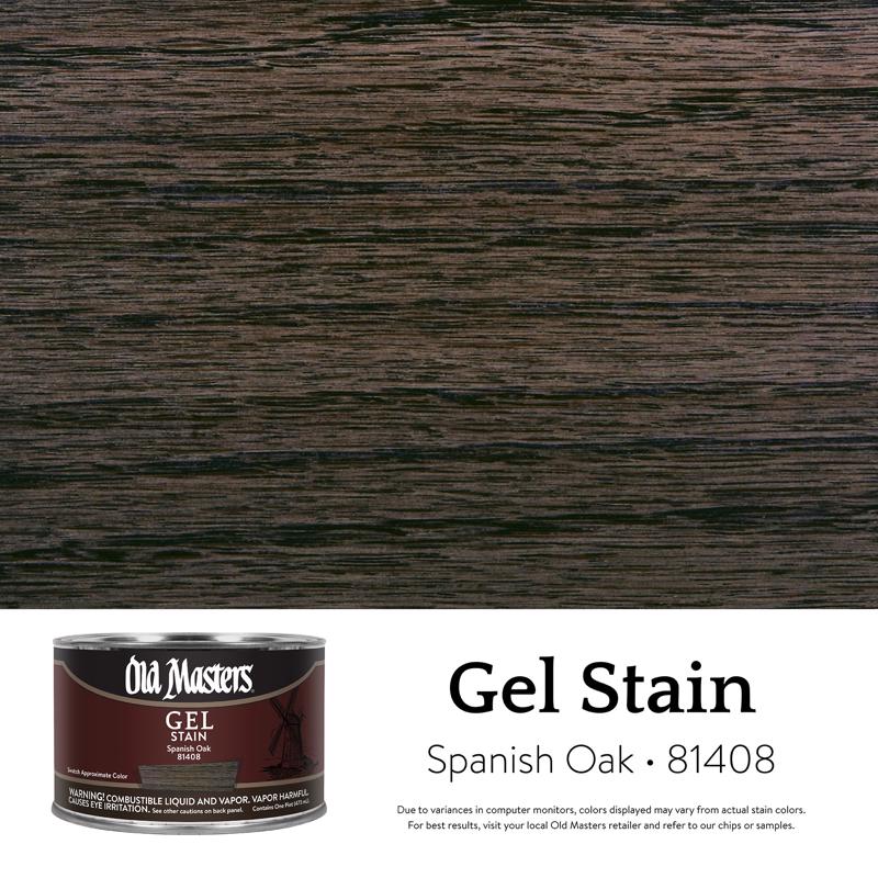 Old Masters Semi-Transparent Spanish Oak Oil-Based Alkyd Gel Stain 1 pt
