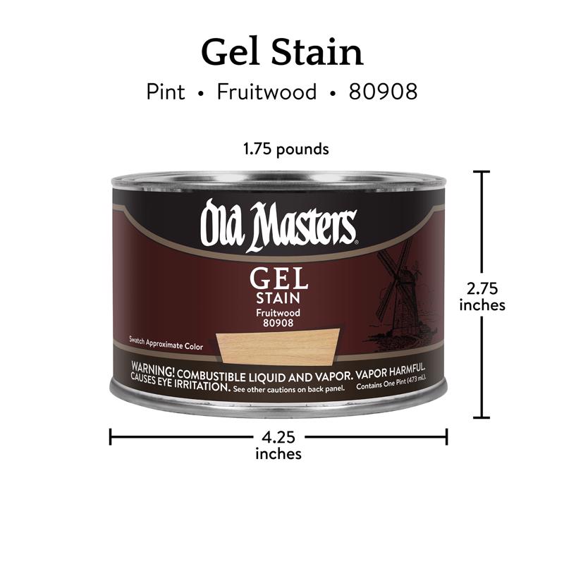 Old Masters Semi-Transparent Fruitwood Oil-Based Alkyd Gel Stain 1 pt