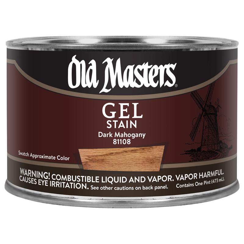 Old Masters Semi-Transparent Dark Mahogany Oil-Based Alkyd Gel Stain 1 pt