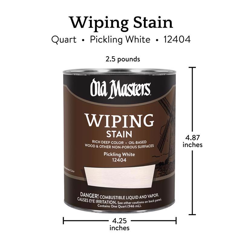 Old Masters Semi-Transparent Pickling White Oil-Based Wiping Stain 1 qt